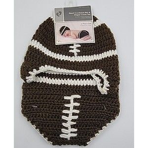 Newborn Baby Crochet Football Costume And Cap Costume 2 Piece 0 to 9 M NWT